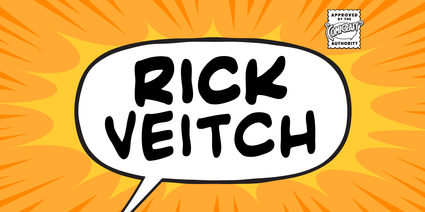 Beispiel einer Rick Veitch-Schriftart #1