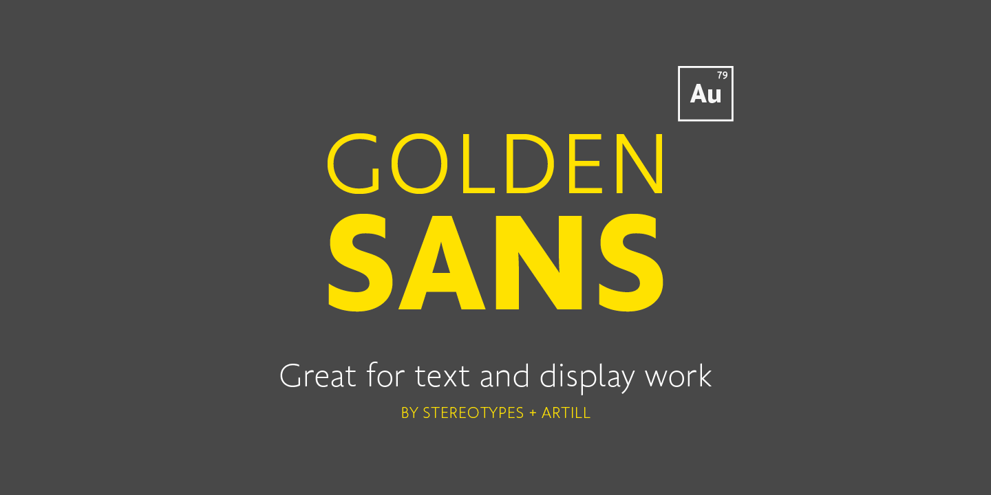 Beispiel einer Golden Sans-Schriftart #1