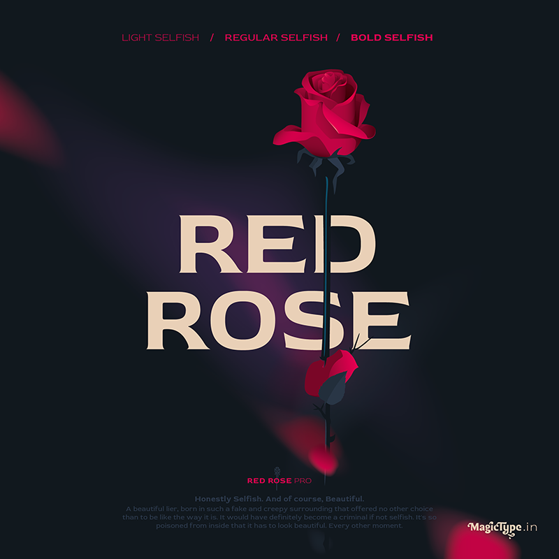 Beispiel einer Red Rose-Schriftart #1