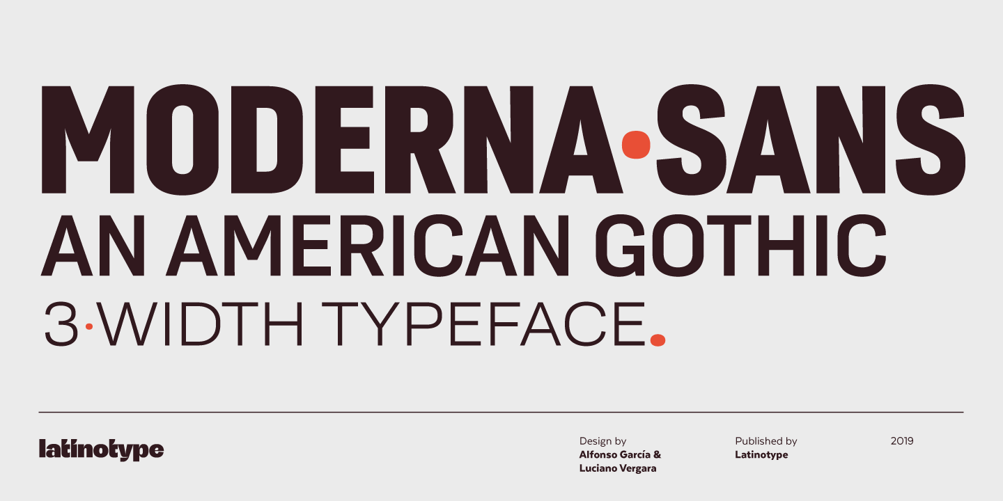 Beispiel einer Moderna Sans-Schriftart #1