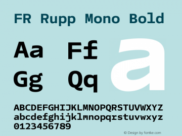 Beispiel einer FR Rupp Mono-Schriftart #1