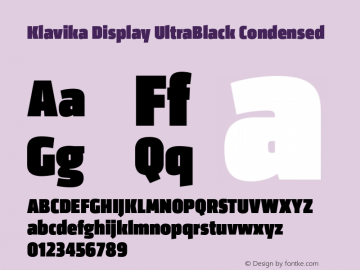 Beispiel einer Klavika Display-Schriftart #1