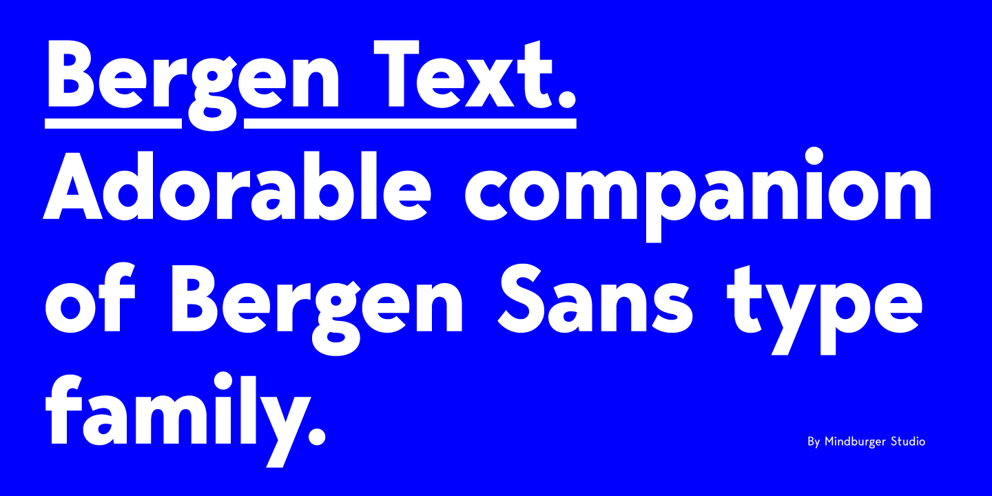 Schriftart Bergen Text