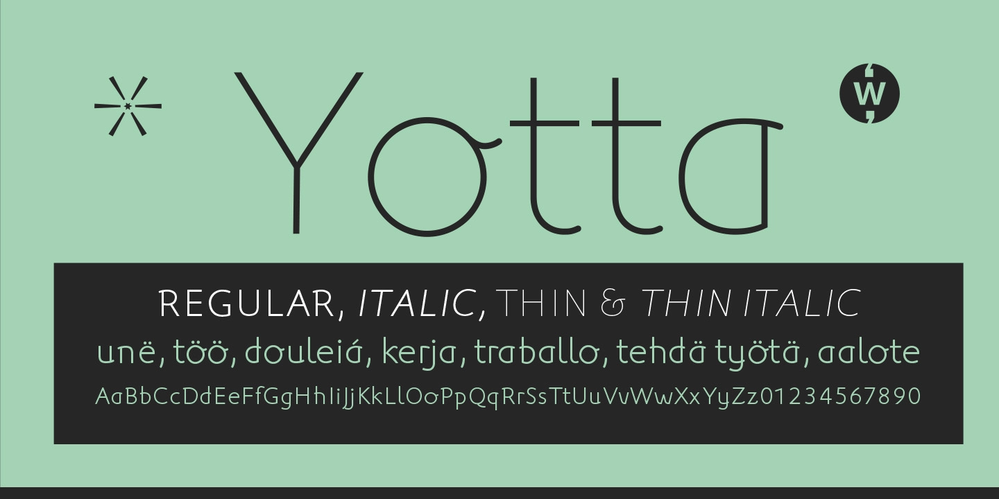Beispiel einer Yotta-Schriftart #1