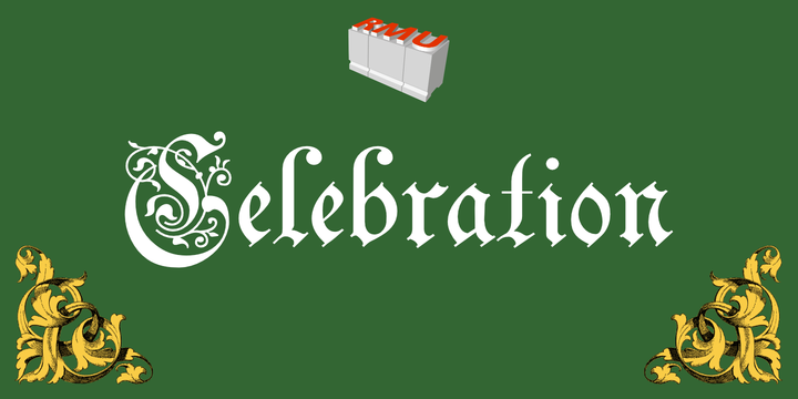 Schriftart Celebration