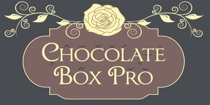 Beispiel einer Chocolate Box Pro-Schriftart #1
