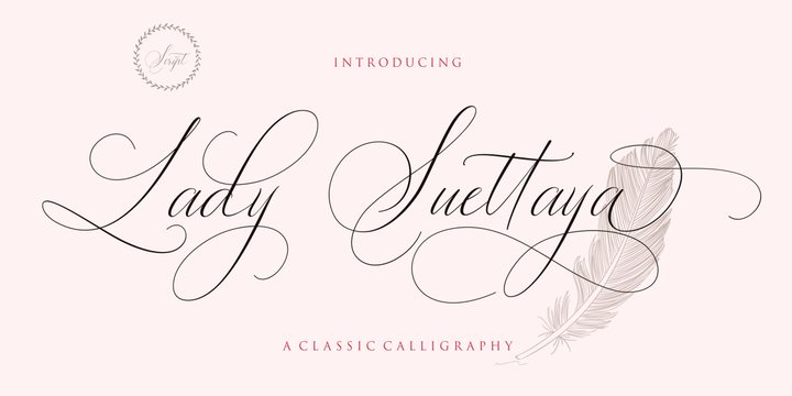 Beispiel einer Lady Suettaya-Schriftart #1