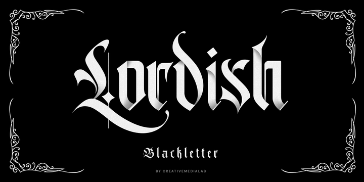 Schriftart Lordish