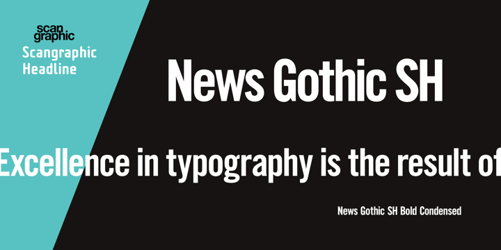 Beispiel einer News Gothic SH-Schriftart #1