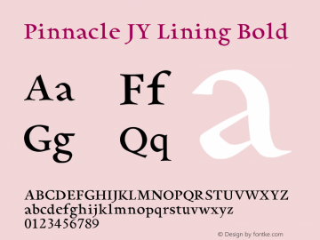 Beispiel einer Pinnacle JY-Schriftart #1