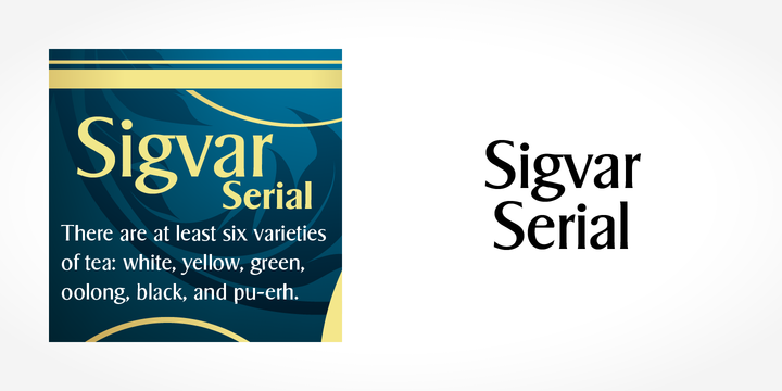 Beispiel einer Sigvar Serial-Schriftart #1