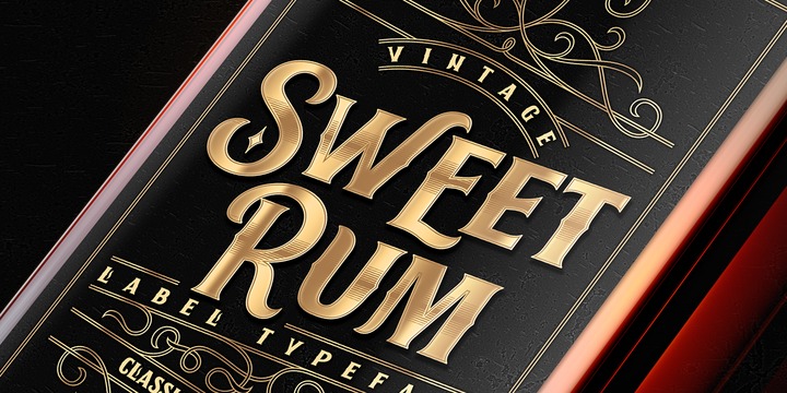 Beispiel einer Sweet Rum-Schriftart #1