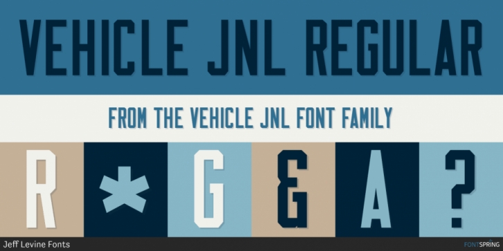 Beispiel einer Vehicle JNL-Schriftart #1