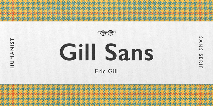Beispiel einer Gill Sans-Schriftart #1