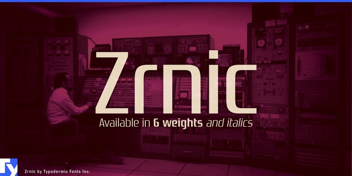 Schriftart Zrnic