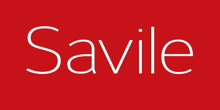 Schriftart Savile