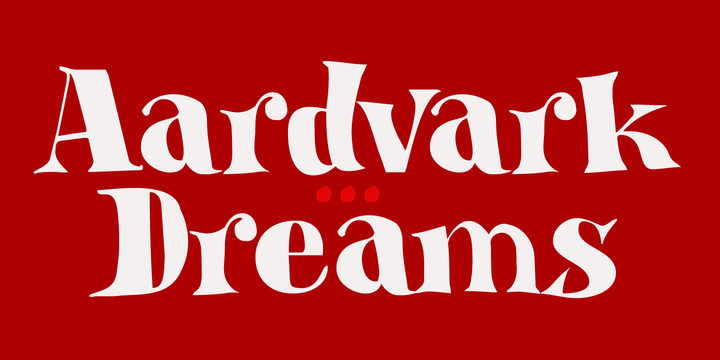 Beispiel einer Aardvark Dreams-Schriftart #1