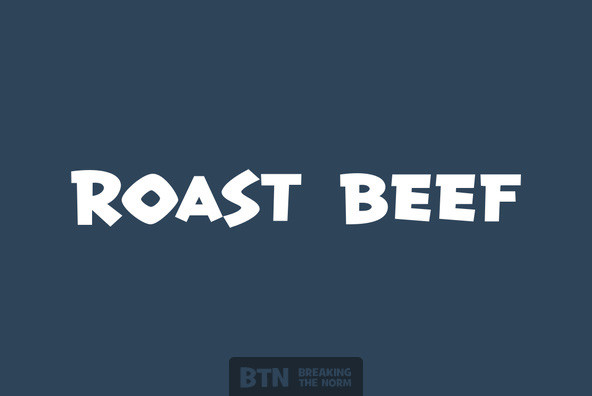 Beispiel einer Roast Beef BTN-Schriftart #1