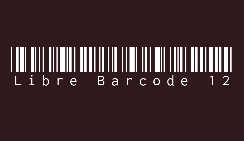 Beispiel einer Libre Barcode EAN13 Text-Schriftart #1
