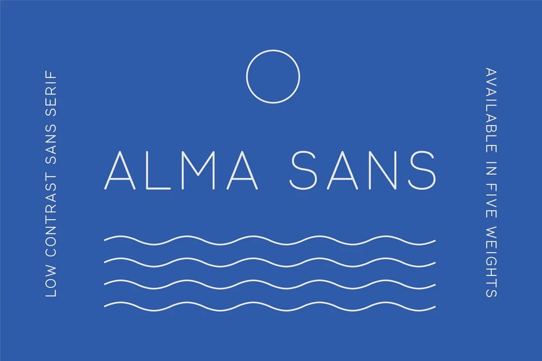Beispiel einer Alma Sans-Schriftart #1