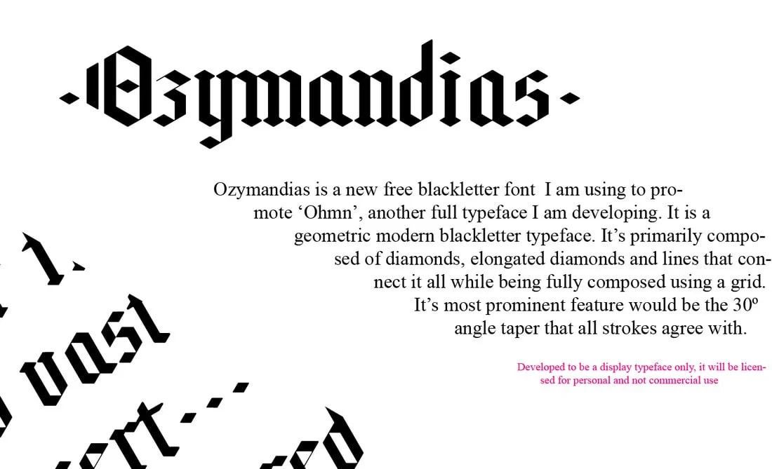 Beispiel einer Ozymandias-Schriftart #1