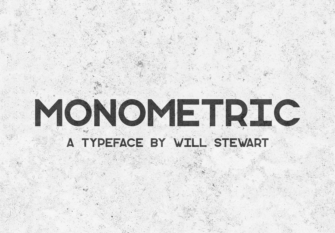 Beispiel einer Monometric-Schriftart #1