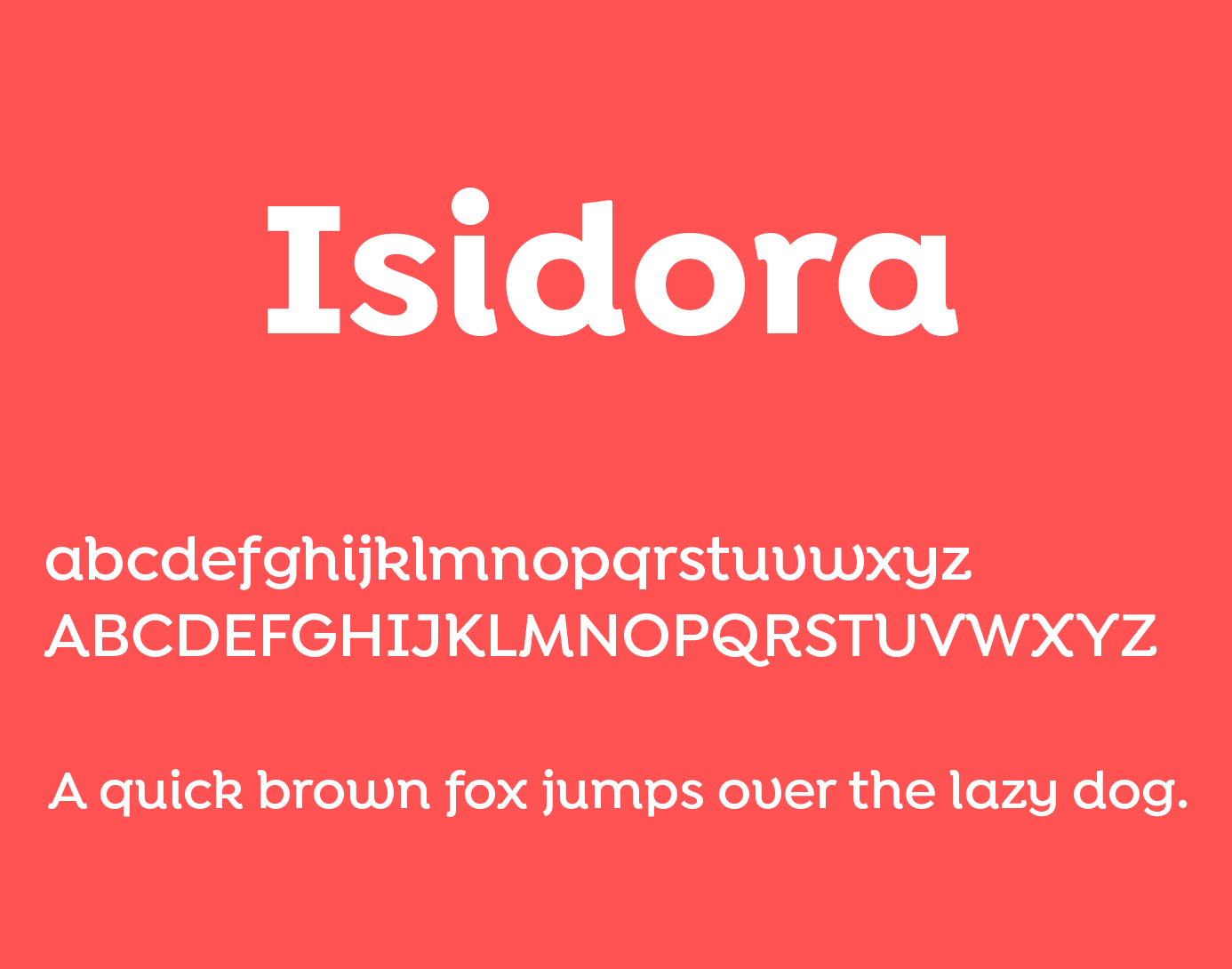 Beispiel einer Isidora-Schriftart #1