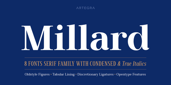 Schriftart Millard