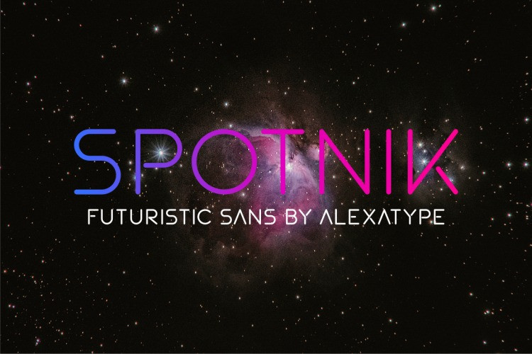 Schriftart SPOTNIK