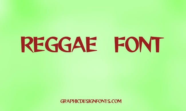 Beispiel einer Reggae One-Schriftart #1
