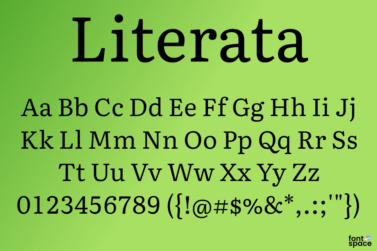 Beispiel einer Literata-Schriftart #1