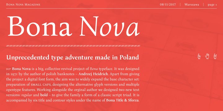 Beispiel einer Bona Nova-Schriftart #1