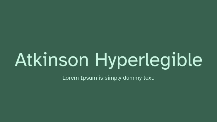Beispiel einer Atkinson Hyperlegible-Schriftart #1