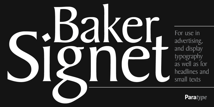 Beispiel einer Baker Signet-Schriftart #1