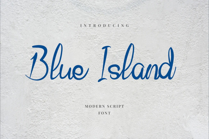 Beispiel einer Blue Island-Schriftart #1