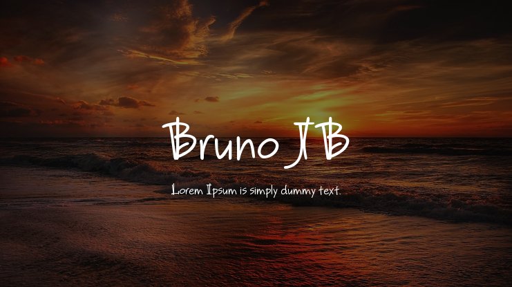 Beispiel einer Bruno JB-Schriftart #1