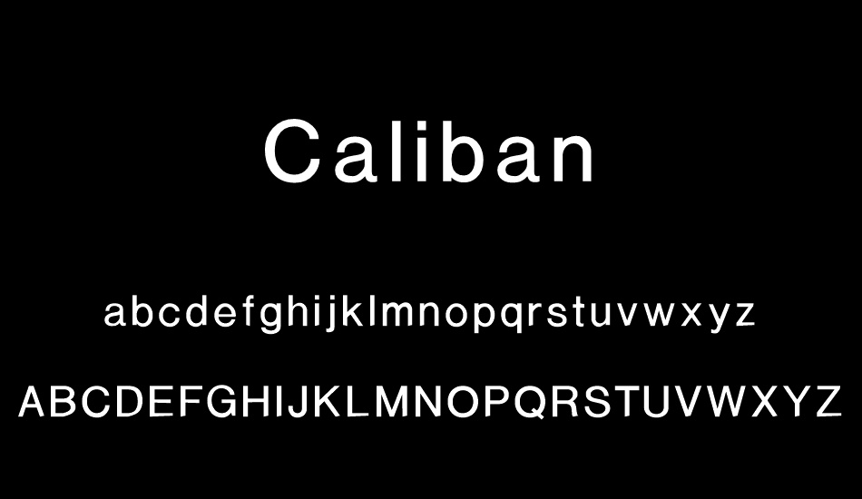 Beispiel einer Caliban-Schriftart #1