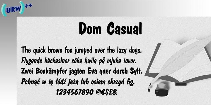 Beispiel einer Dom Casual-Schriftart #1