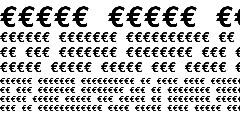 Beispiel einer Euro Mono-Schriftart #1