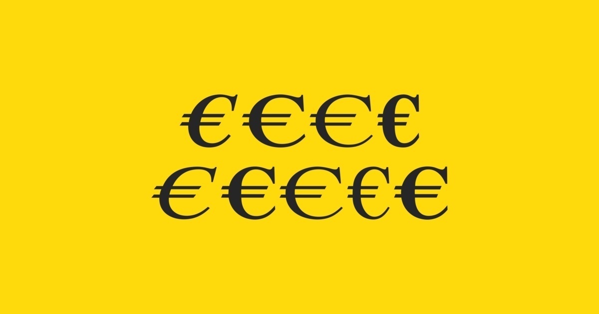Beispiel einer Euro Serif-Schriftart #1