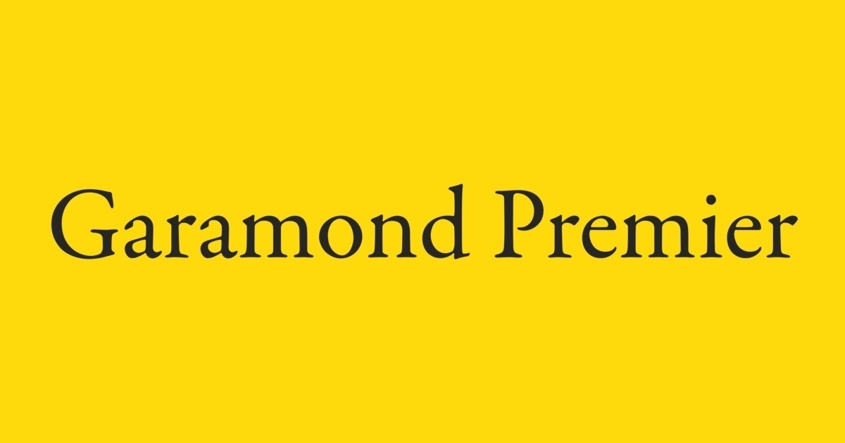 Beispiel einer Garamond Premier Pro-Schriftart #1