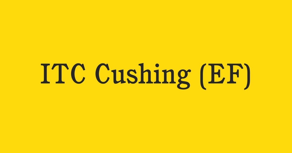 Beispiel einer ITC Cushing-Schriftart #1
