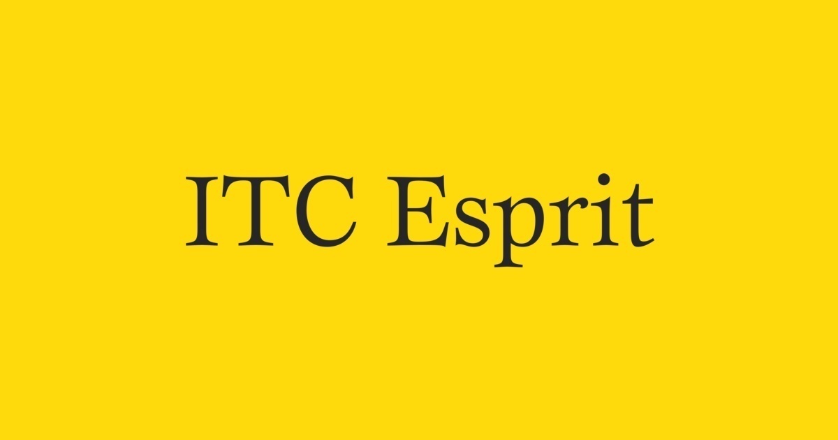 Beispiel einer ITC Esprit-Schriftart #1