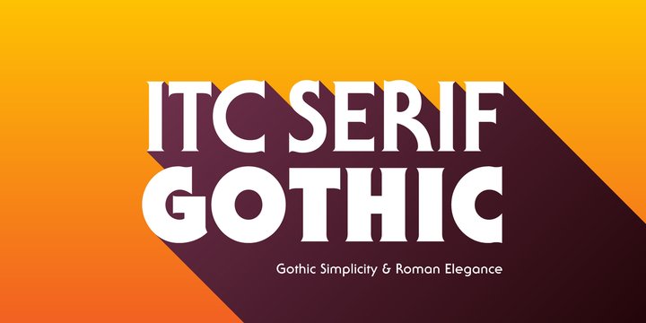 Beispiel einer ITC Serif Gothic-Schriftart #1