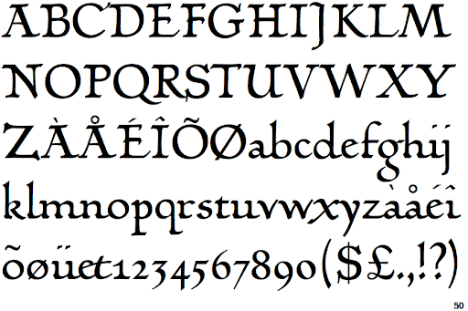Beispiel einer Linotype Warning Pi-Schriftart #1
