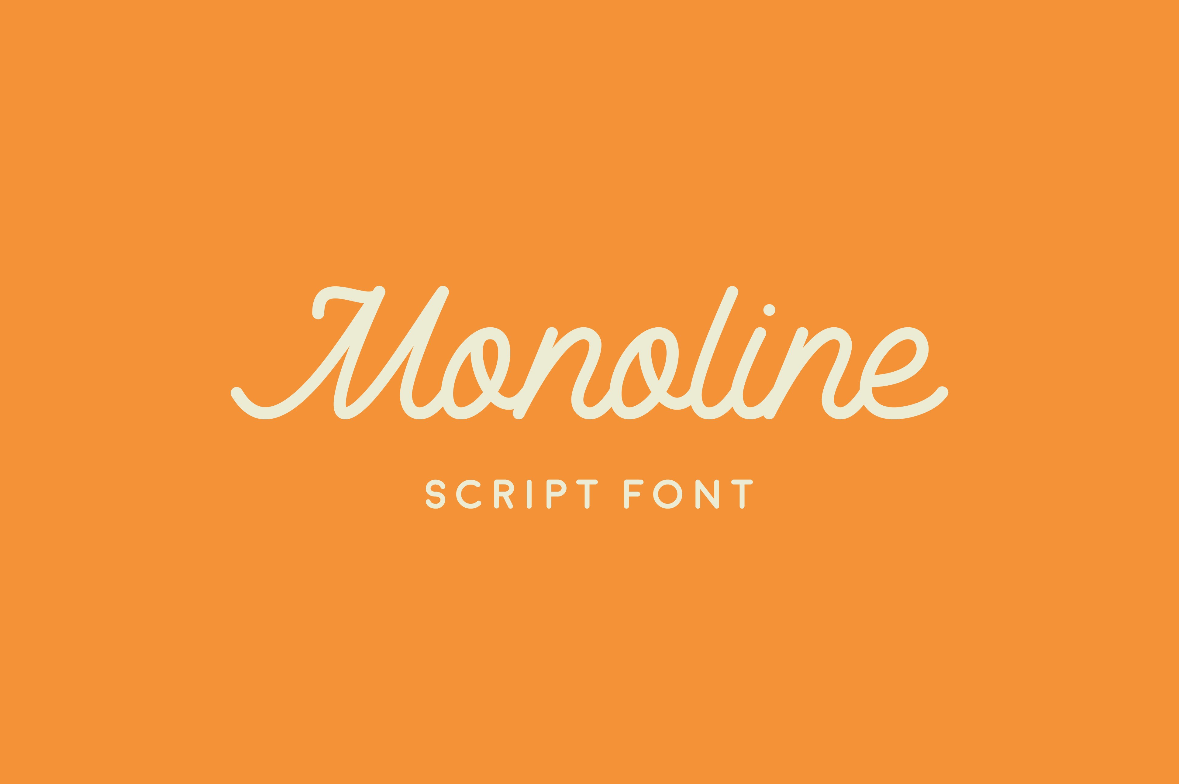Beispiel einer Monoline Script-Schriftart #1