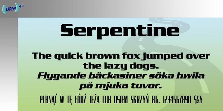 Beispiel einer Serpentine-Schriftart #1