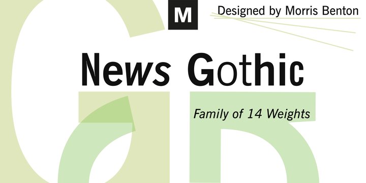 Schriftart News Gothic