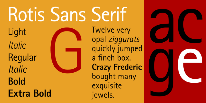 Beispiel einer Rotis Sans Serif-Schriftart #1