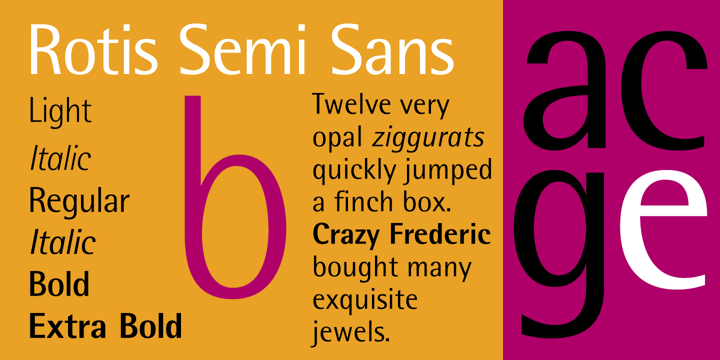 Beispiel einer Rotis SemiSans-Schriftart #1